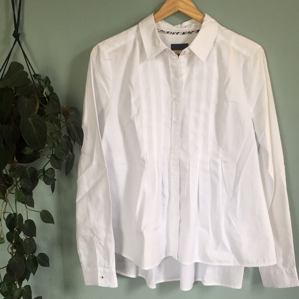 Maeve Pleated Button-down Shirt